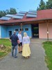 Fotovoltaické panely na střeše zázemí kempu