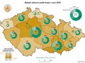 Mapa: Sklizeň obilovin podle krajů v roce 2025