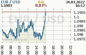 Online graf kurzu usd/eur