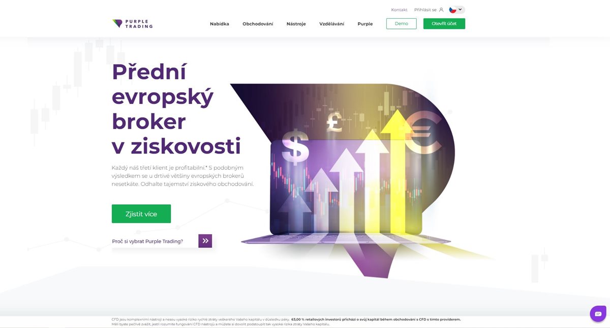 Obrzek: Ukzka reklamnho banneru Purple Trading (disclaimer umstn pod tlatkem)