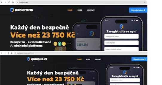 Upozorn�n� na podvodn� platformy nab�zej�c� obchodov�n� s kryptom�nami za pomoc� �um�l� inteligence� � obr�zek 2