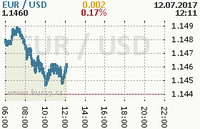 Online graf kurzu usd/eur