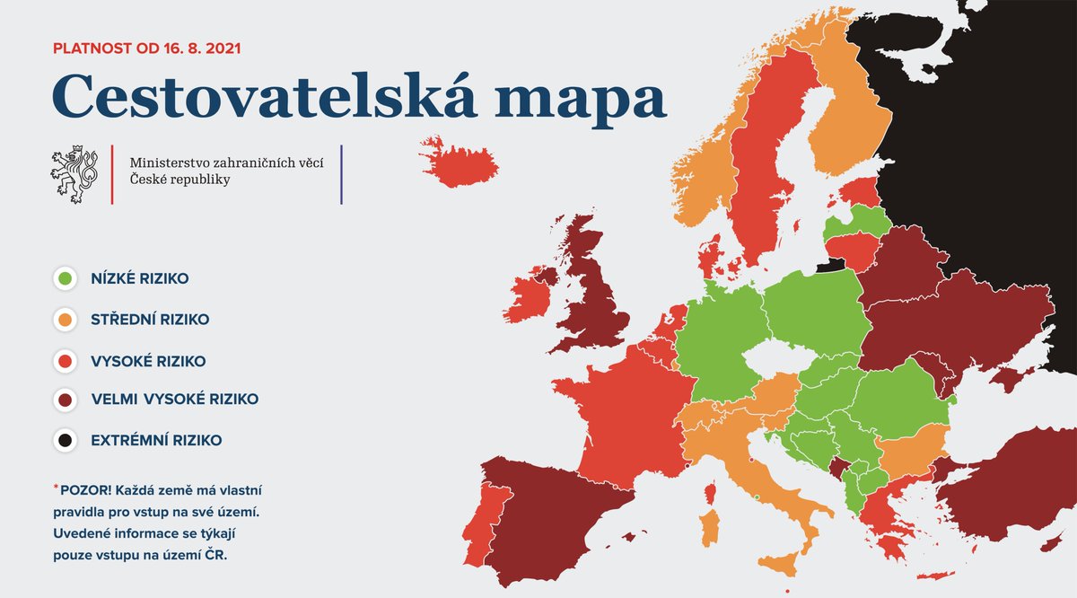 Cestovatelsk mapa od 16.8.2021