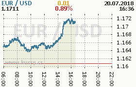 Online graf kurzu usd/eur