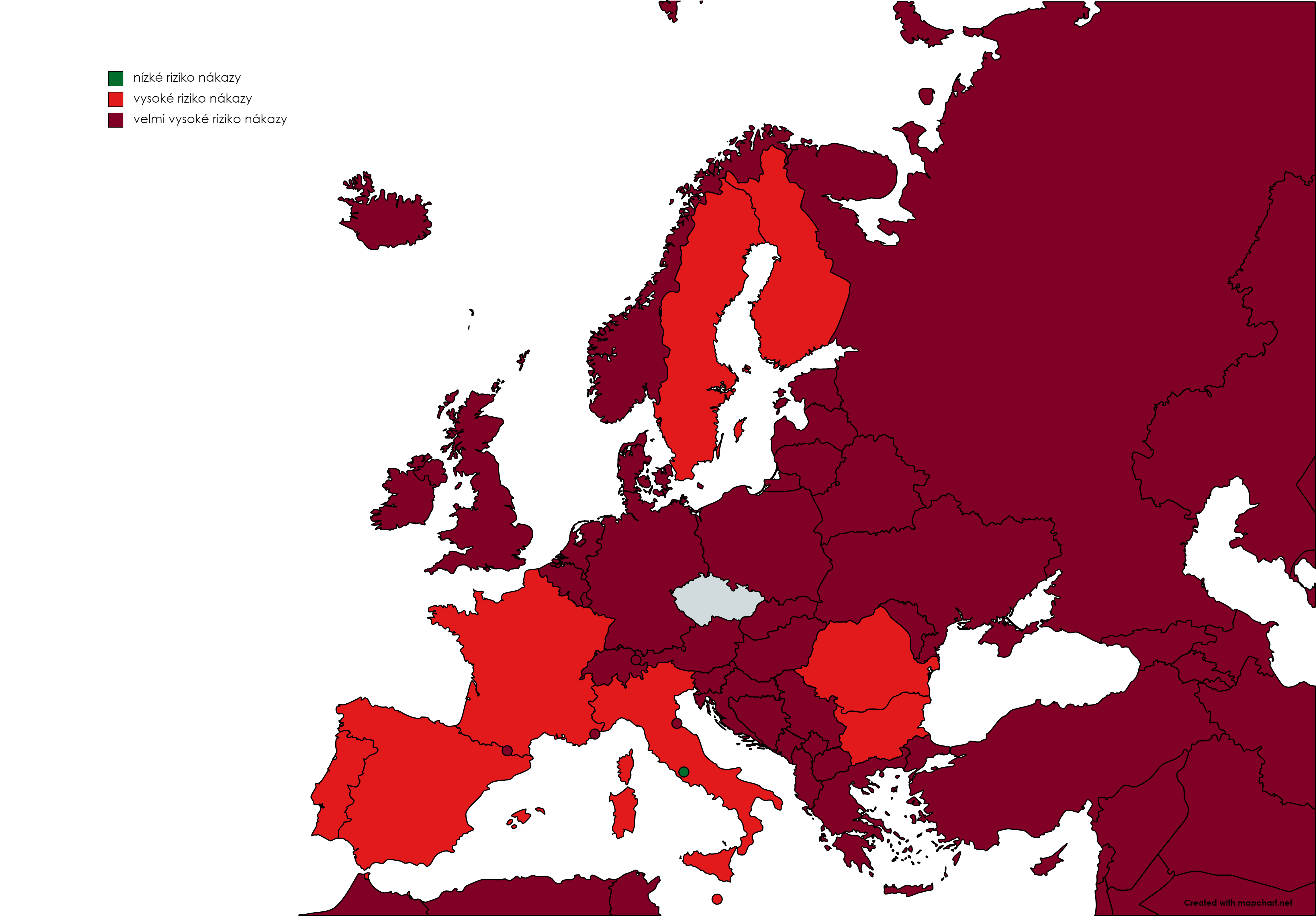 Mapa zem nebo covid-19 od 6. 12. 2021