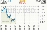 Online graf kurzu usd/eur