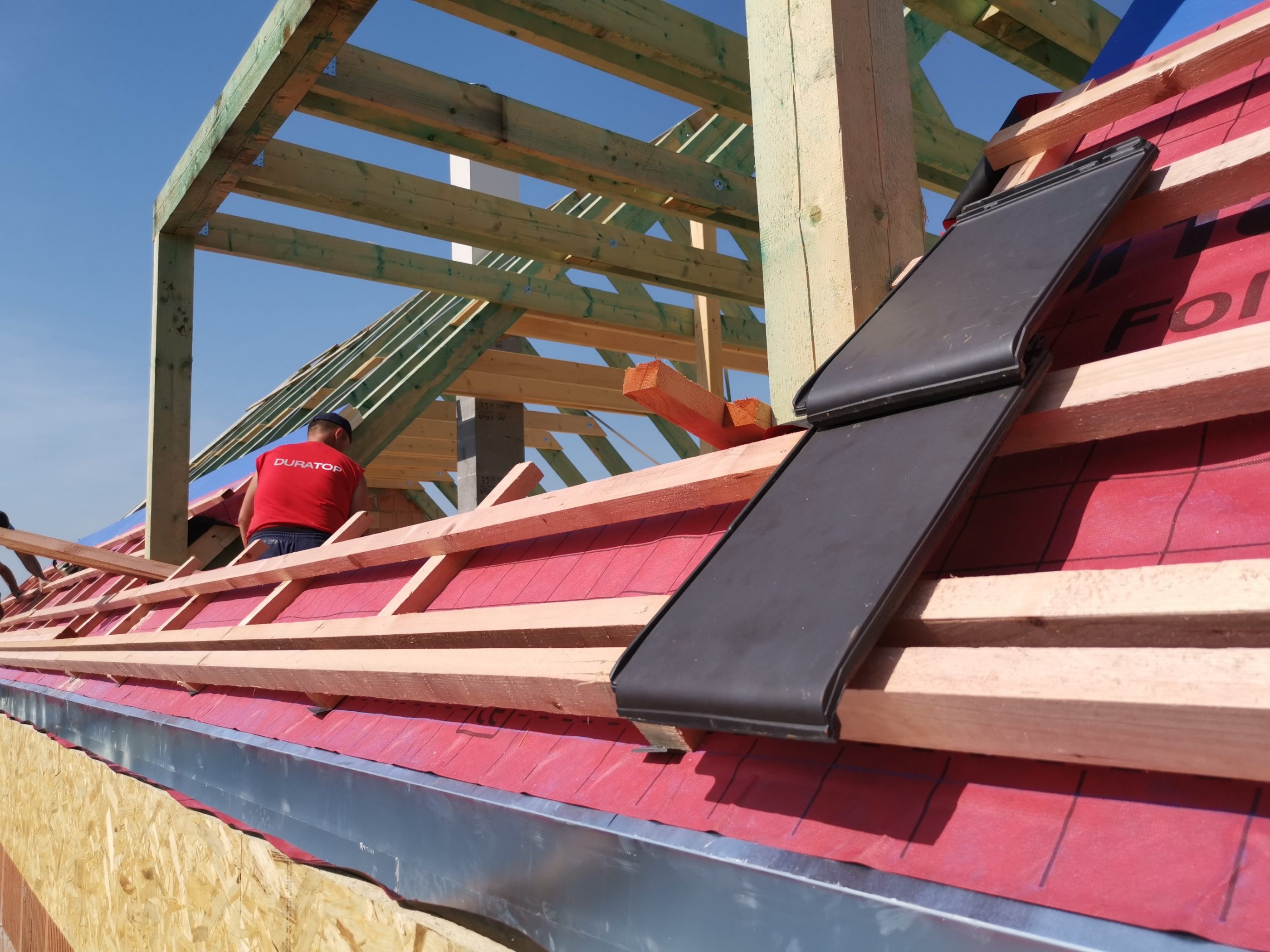 nadkrokevní izolace laťování vzorový dům