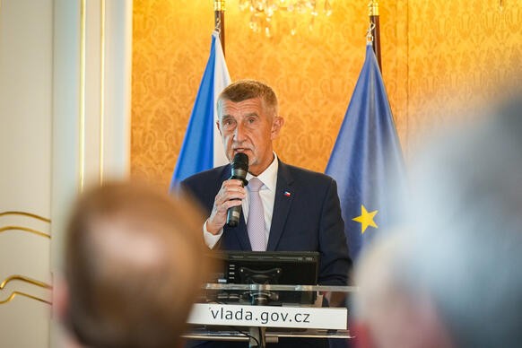 Na semin��i k prevenci kardiovaskul�rn�ch nemoc� vystoupil s �vodn�m slovem premi�r Andrej Babi�, 15. dubna 2026.