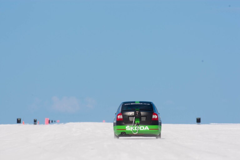 Škoda Octavia na solné pláni Bonneville