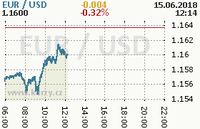 Online graf kurzu usd/eur