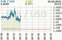 Online graf kurzu usd/eur