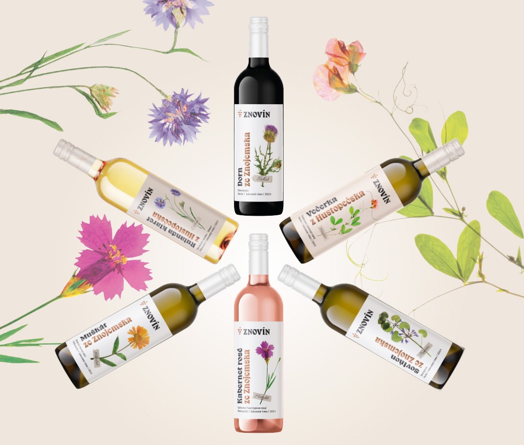 Květinová kolekce vín ilustrační