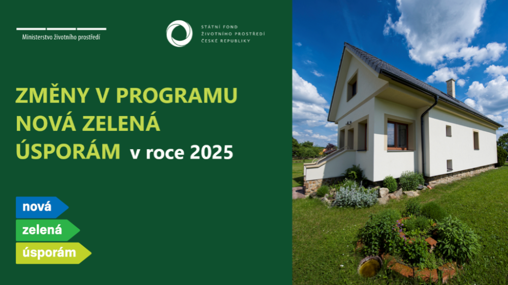 Nová zelená úsporám 2025: Jednodušší podmínky, podpora předem a více možností pro renovace