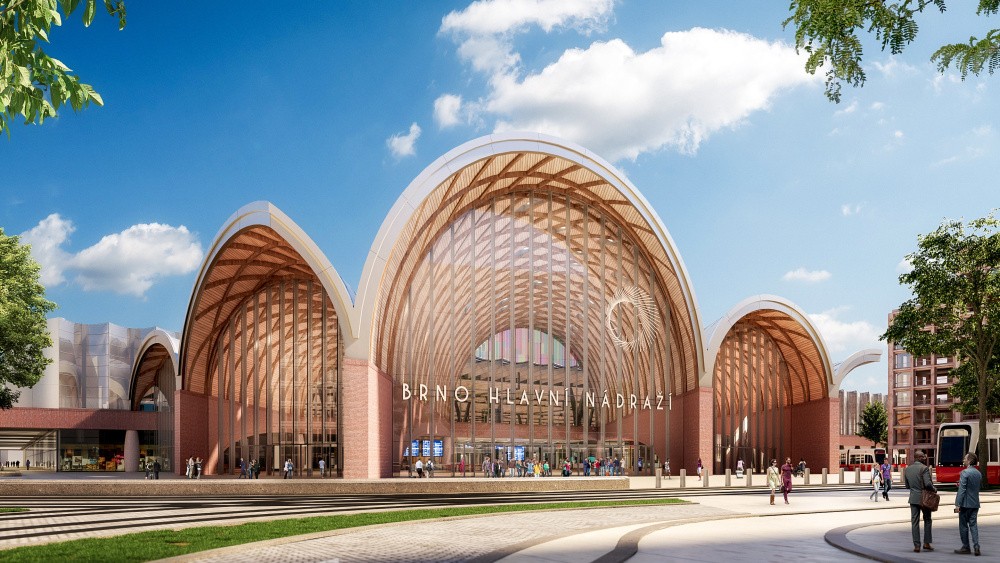 vizualizace Brno hlavní nádraží