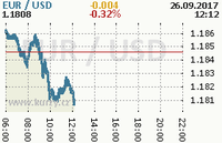 Online graf kurzu usd/eur