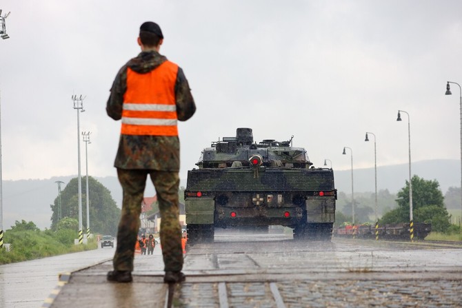 Pjezd tank Leopard na Slovensko