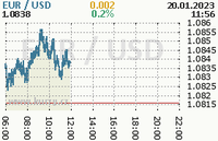 Online graf kurzu usd/eur