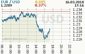 Online graf kurzu usd/eur