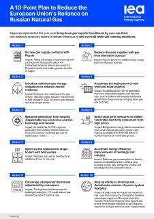 A 10-Point Plan to Reduce the European Unions Reliance on Russian Natural Gas