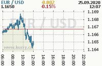 Online graf kurzu usd/eur