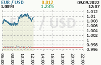 Online graf kurzu usd/eur