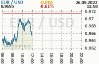 Online graf kurzu usd/eur