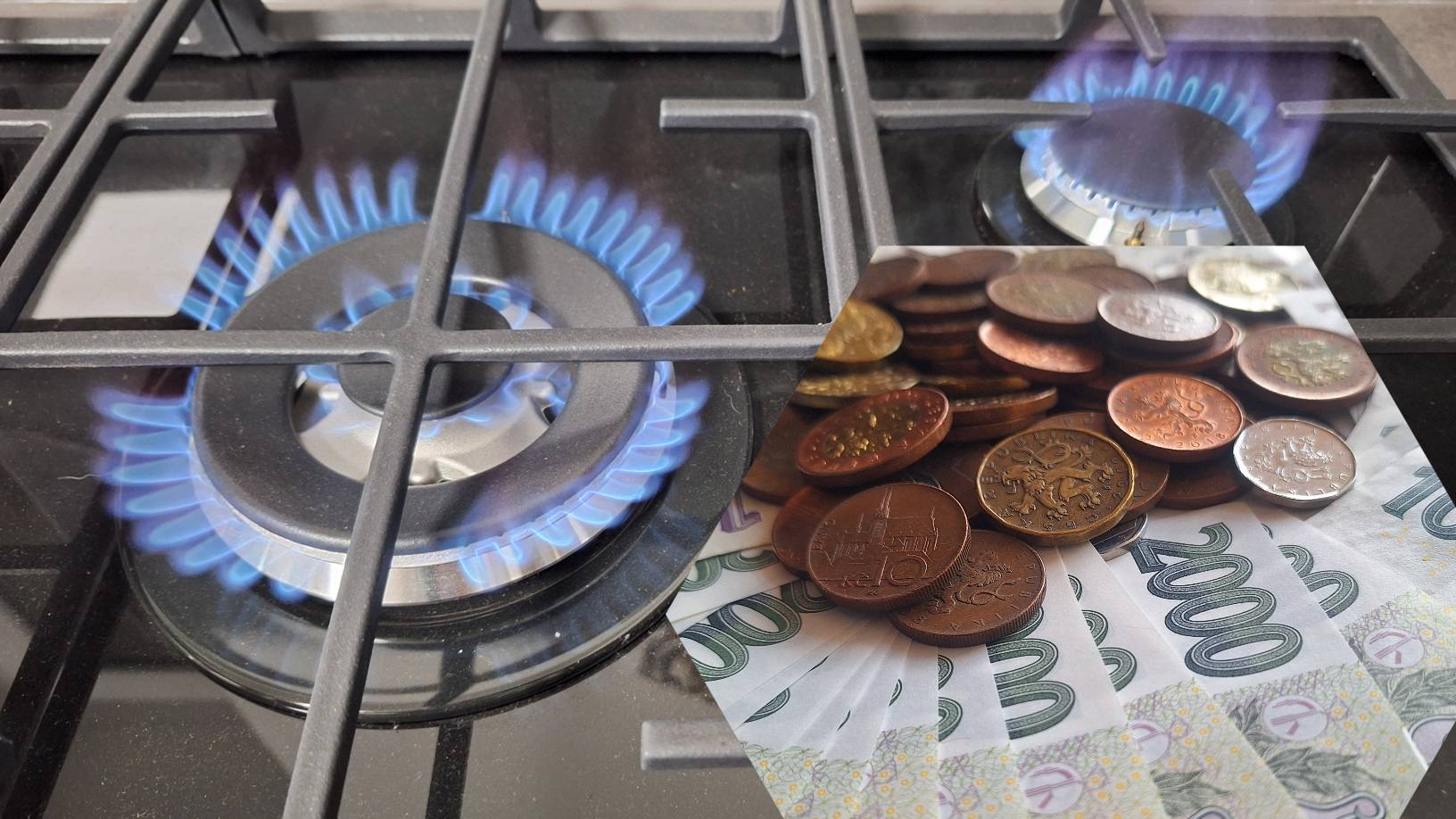 Plyn a peníze (ilustrační)
