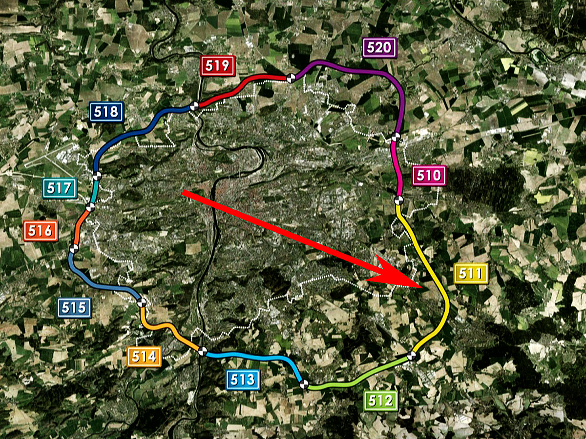 SOKP 511 - sek mezi D1 a Bchovicemi