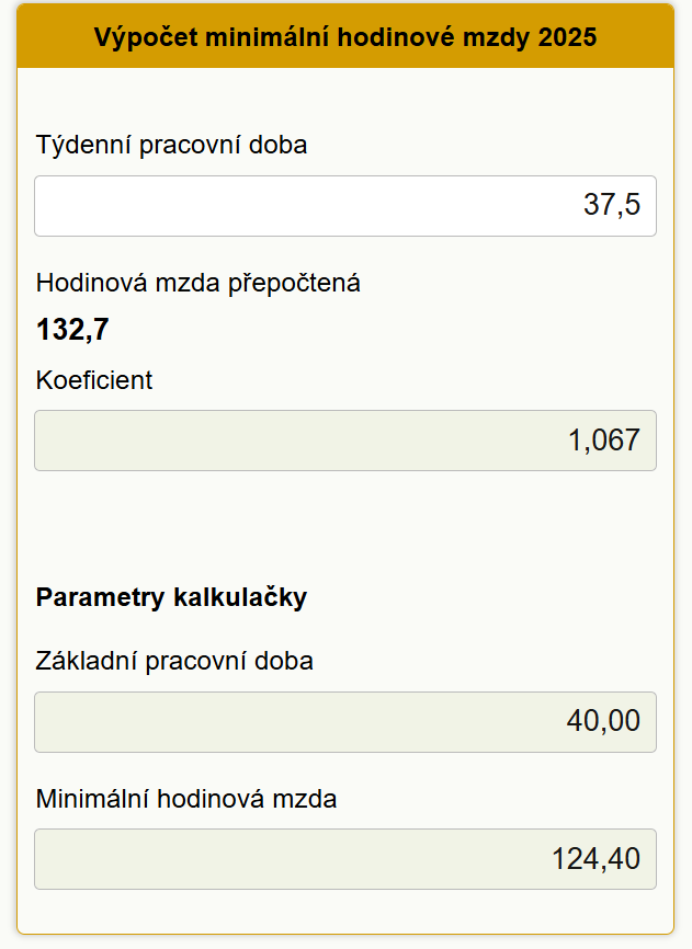 Kalkula�ka minim�ln� mzdy