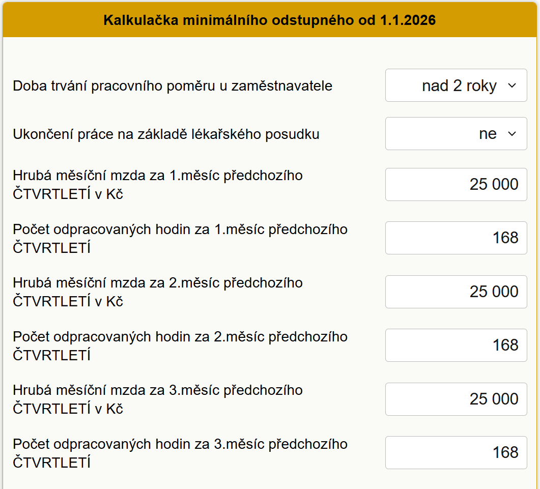 Odstupn� 2026